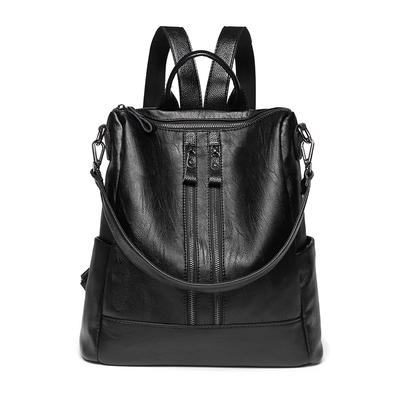 Fashion Backpack Simple Female Bag Light Backpack Leisure Travel Large Capacity Soft Backpack