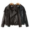 European and American Style, New Women's Clothing, Fashionable, Casual, Retro Locomotive Jacket Leather Jacket