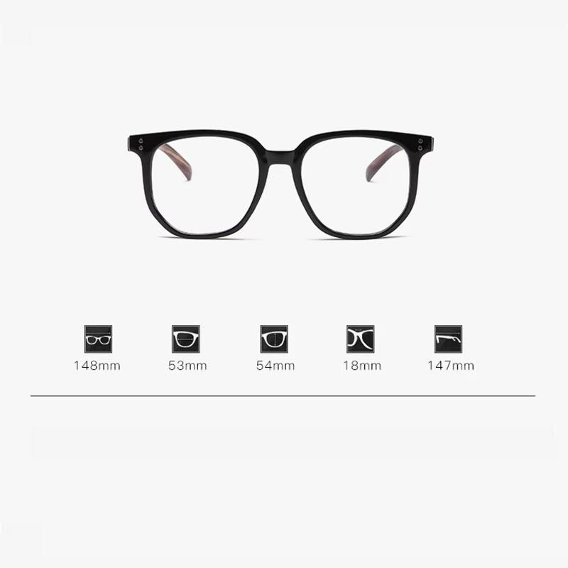 Ladies Oversized Square Reading Glasses Men Vintage Blue Light Blocking Far Sight Eyewear Luxury Prescription Optical Eyeglasses