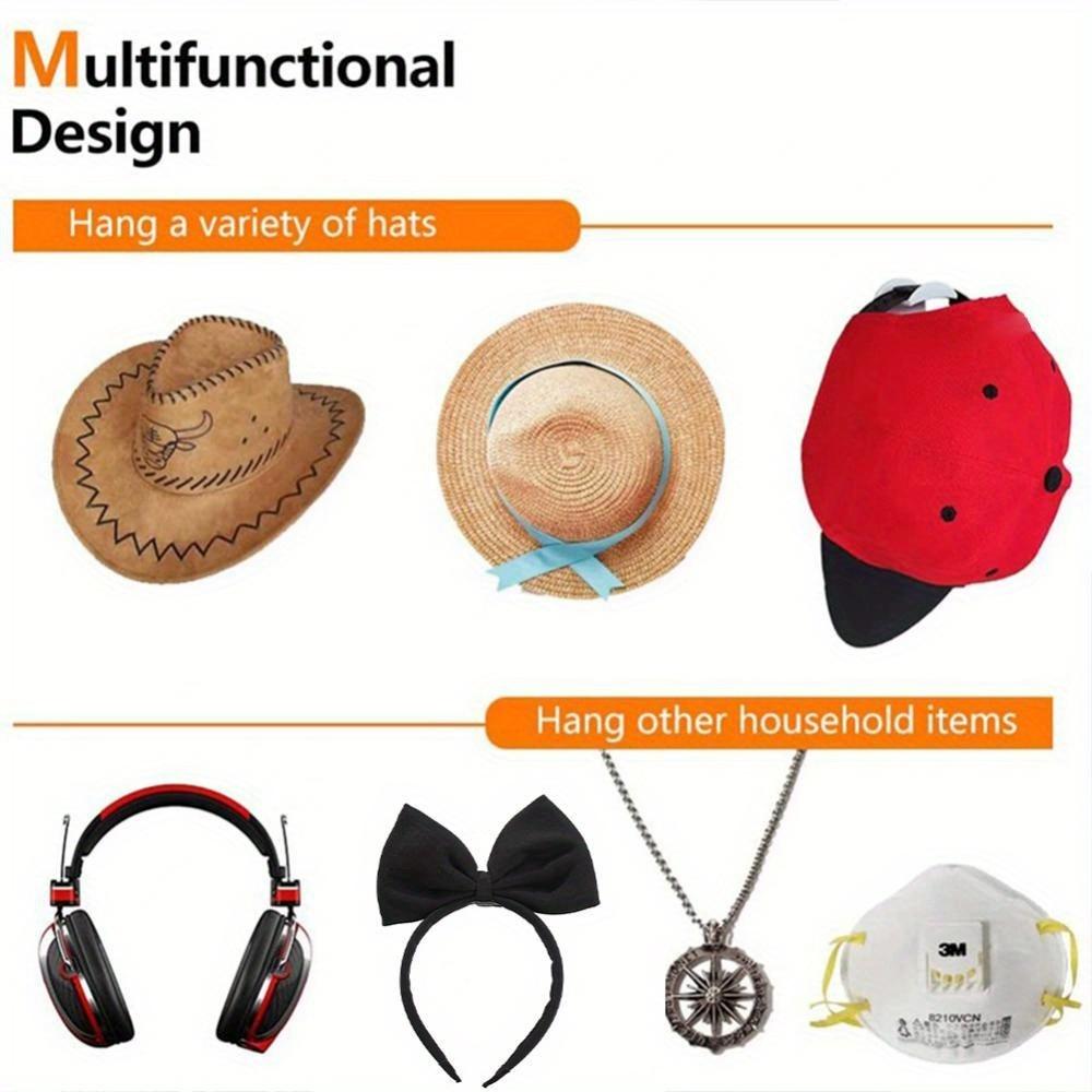 10Pcs/set Baseball Cap Rack Hat Holder Rack Organizer Storage Modern Baseball Caps Hangers Rack Hanging Organizer for Door Wall