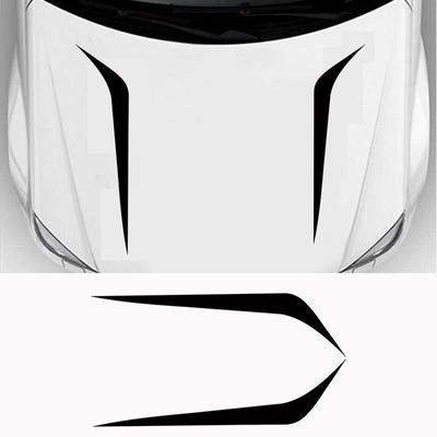Popular Foreign Trade Universal Car Hood Lace Stripe Head Cover Sticker for Decor Modification.