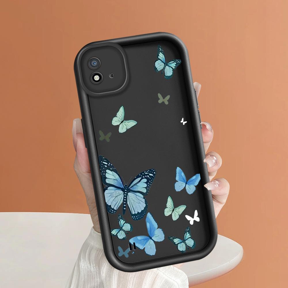 Soft Silicone Square Ladder Printing Pattern Phone Casing Full Cover Camera Shockproof Protection Rubber Case for OPPO Realme