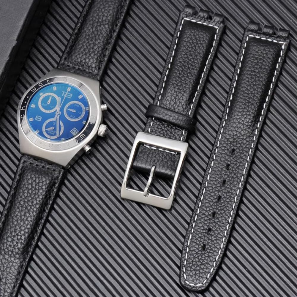 Bracelet de montre ZHUOLEI Swatch, 17mm/19mm, Comprend 3 pompes, un outil de retrait de pompe et une boîte