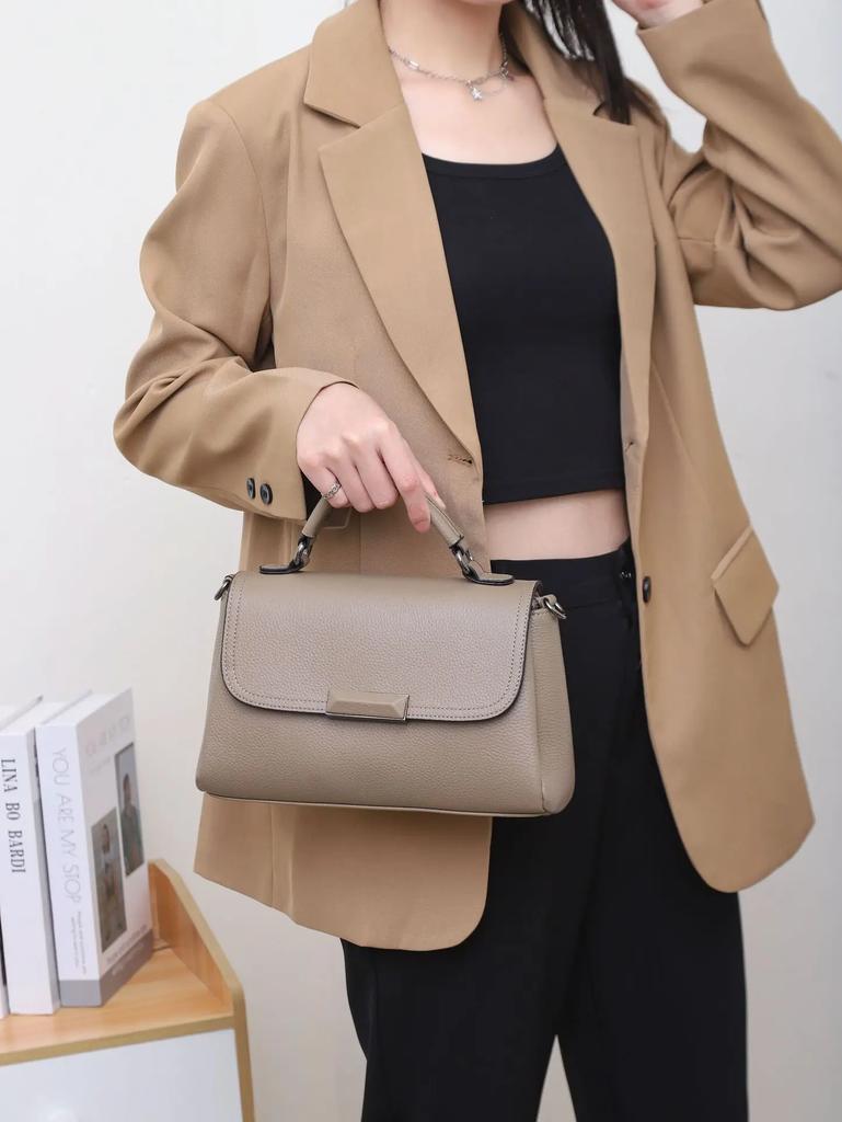 Female Genuine Leather High Quality Shoulder Bag, Ladies' Retro Fashi Crossbody Bag, Classic Practical Women's Handbag