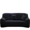 Spandex Sofa Cover Silky Soft 1-Piece Black Slipcover for Sofas Super Stretch Universal Couch Cover for Living Room