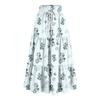 Women's Ruffled Spring Casual Long Skirt Plain Color Skirt Retro Pleated Skirt
