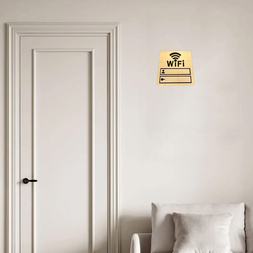 1pcs Wifi Password Sign Acrylic Material Wireless Network Coverage Signage Restroom Plaque Home Hotel Display Guest Information