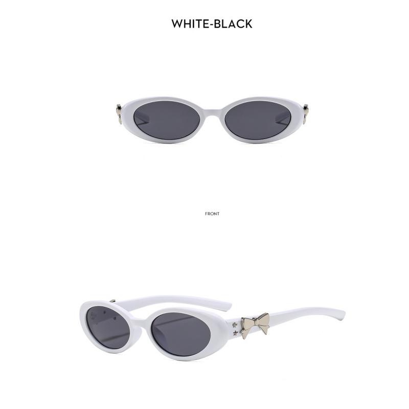 Ladies Sunglasses, Vintage Oval Sunglasses, Bow Decorative Sunglasses