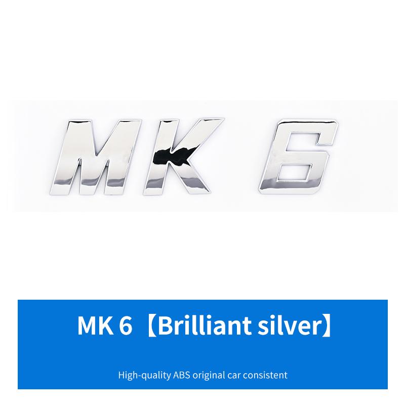 For VW Volkswagen Jetta MK5 Golf 3D ABS Letters MK5 MK6 MK7 MK7.5 Emblem Car Badge Sticker for VW volkswagen GOLF Car Fender Tru