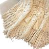 Genuine Two-Piece Women's Summer T-shirt with Woolen Fabric and Crochet Lace Trim