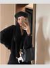 2024 Autumn/Winter Women's V-Neck Pure Wool Sweater - Loose Fit, Versatile, Slimming Knit Top