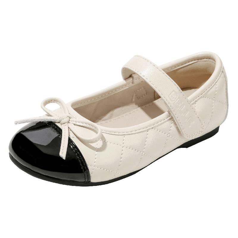 Belle Girls Leather Princess Flats 36