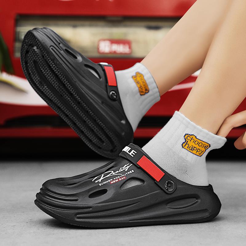 EVA Men's Clogs Shoes Lightweight Clog Men Beach Sandals with Men Clogs Mules Home Garden Outdoor Male Beach Flat Slippers Size 40-45