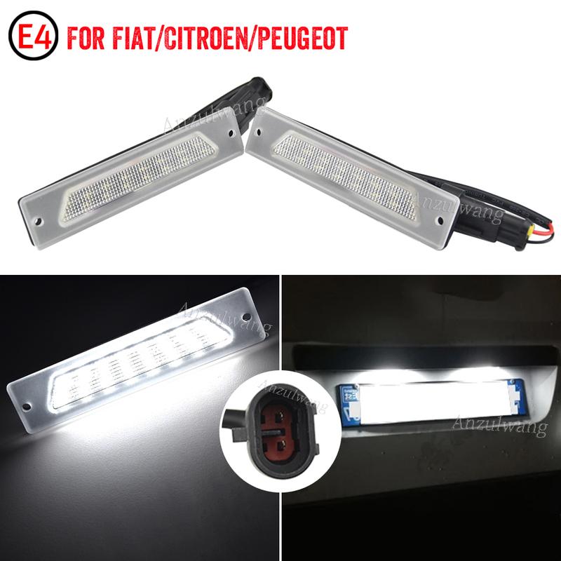2Pcs LED License Plate Light Number Lamps For 1994-2002 Fiat Ducato & Peugeot Boxer Manager & Citroen Jumper Relay Bus Box 203