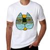 Cat Tribal Face Color Tshirt Work Daily Short Sleeve Top