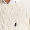 Polo Ralph Lauren Small Pony Logo Embroidered Cable Knit Wool Sweater Men sweater Off-White 710688408009