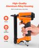 VEVOR Pneumatic Staple Gun, 21 Gauge Pneumatic Upholstery Stapler for 80 Series 12.8mm Crown 6mm-16mm Length Staples