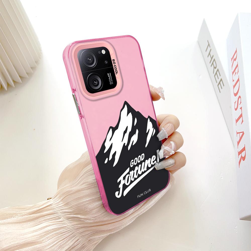 

Окрашенный узор, цветной серебристый, двухсторонний, жесткий, противоударный чехол для телефона Xiaomi Redmi Poco Xiaomi 11 Lite 5G темно-розовый