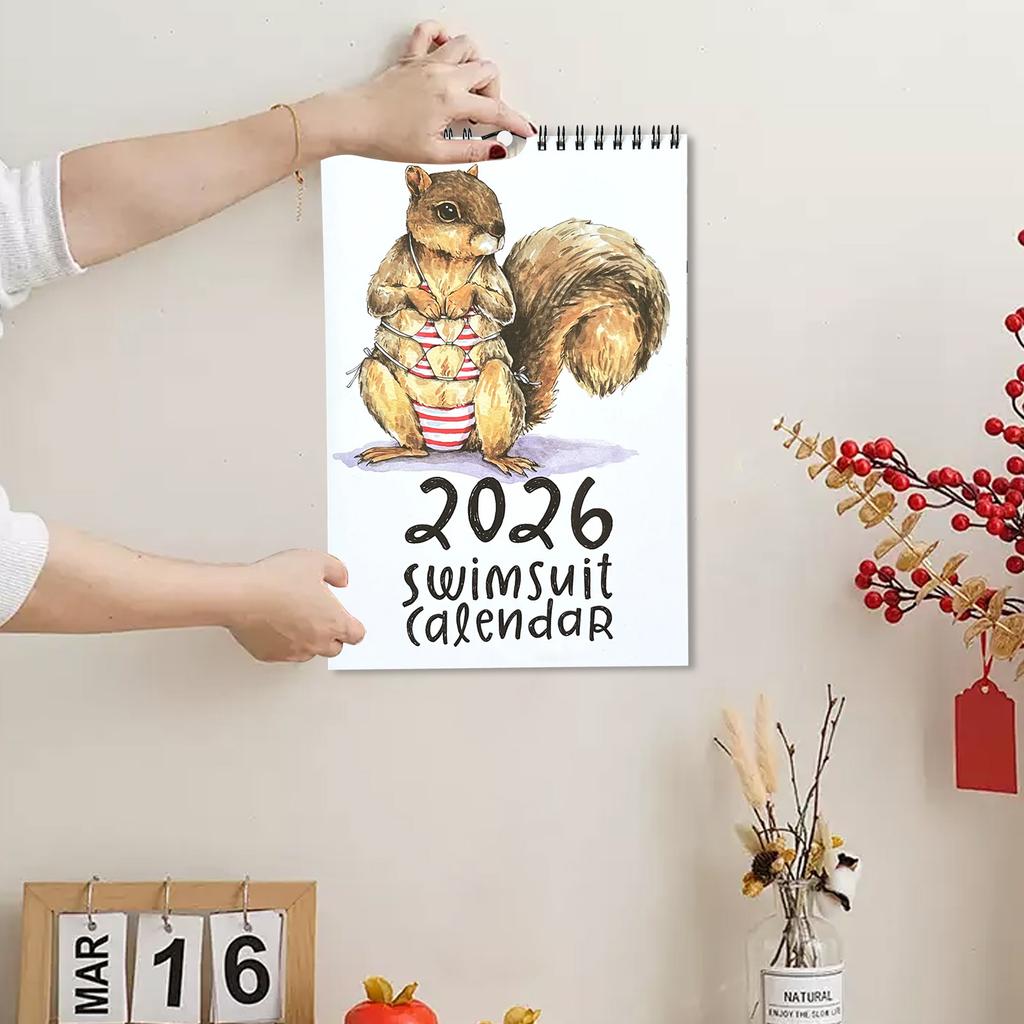 Creative Cute Animal Swimsuit Calendar Cute Animal Creative New Year's Calendar