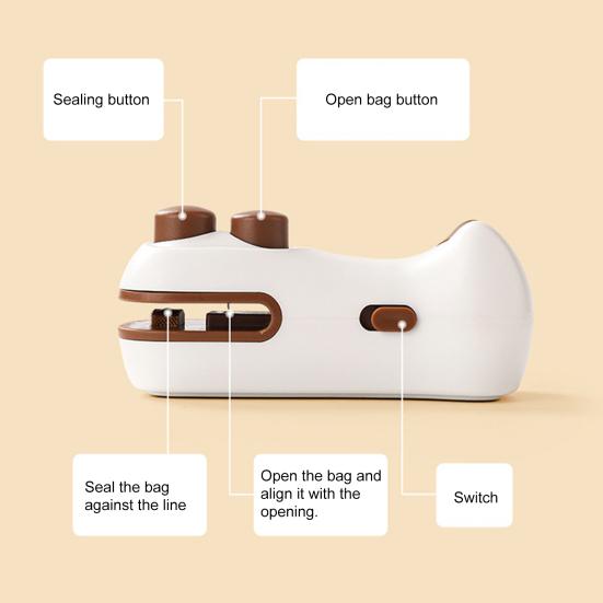 Yousheng Sealing Machine with Magnetic Suction Base USB Charging Portable Design Sealing Device Handheld Sealer