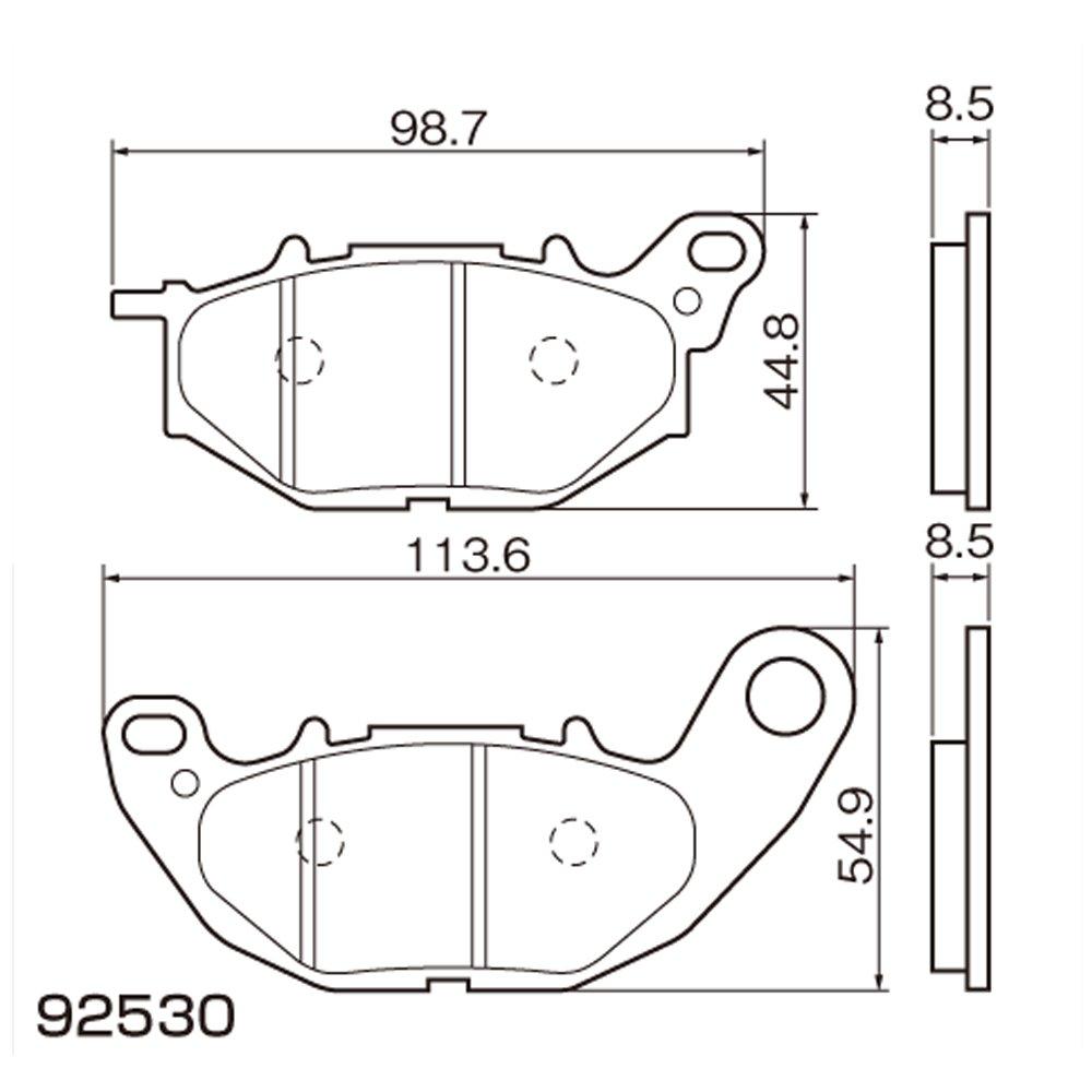 Daytona Motorcycle Brake Pad Red Pad (Semi Metal Pad) MT-03(16-21)