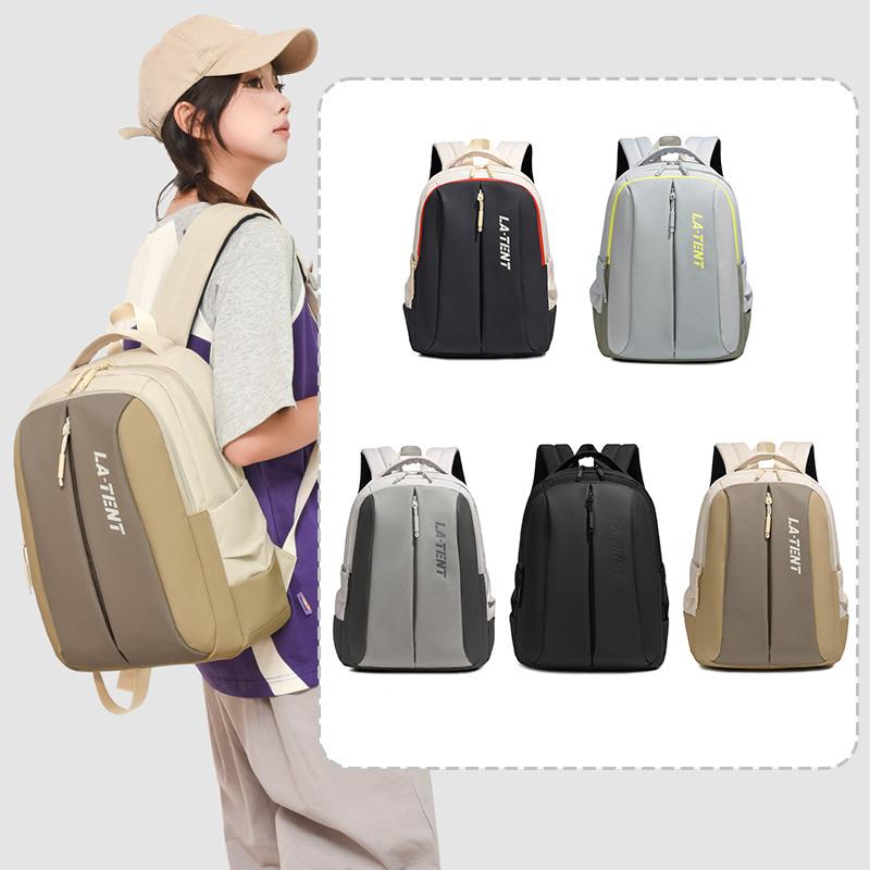 Contrast Color Backpack Men's Large Capacity Multi-compartment Schoolbag Women's Outdoor Sports Travel Backpack
