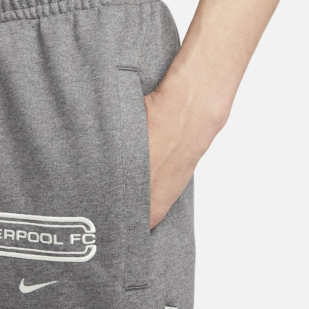 Nike Liverpool FC Standard Issue Jogger Pants With High Waist And Drawstring Men Bottoms Light-Grey DV4995-071