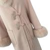 OFTBUY Autumn Winter Jacket Natural Real Big Fox Fur Collar Long Thick Warm Wool Blends Coat Women Outerwear Embroidery Chinese