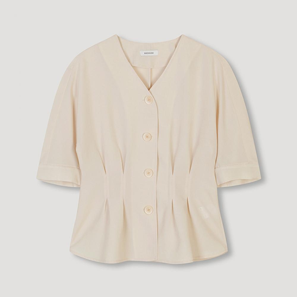 

She S miSS V Neck Pin Tuck Puff blouSe Swwbln22010 Ly light yellow/55