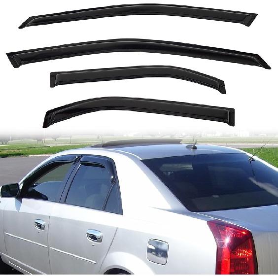 In-Channel Rain Guards Compatible With 2001-2005 Sport Trac 1997-2001 Mercury Mountaineer 1991-2001 Explorer Side Window Visor Wind Deflector Vent