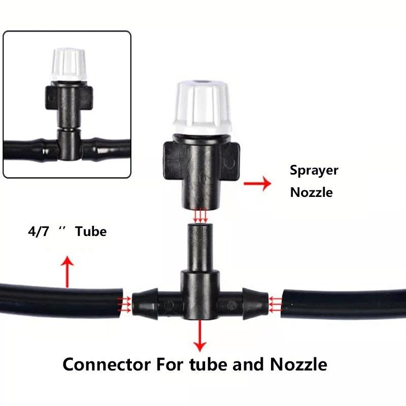 New Irrigation 10 Meters 10 Sprinklers DIY Nozzles Water Sprayer Misting Fog Cooling Nozzle System Garden Agricultural Sprayer System