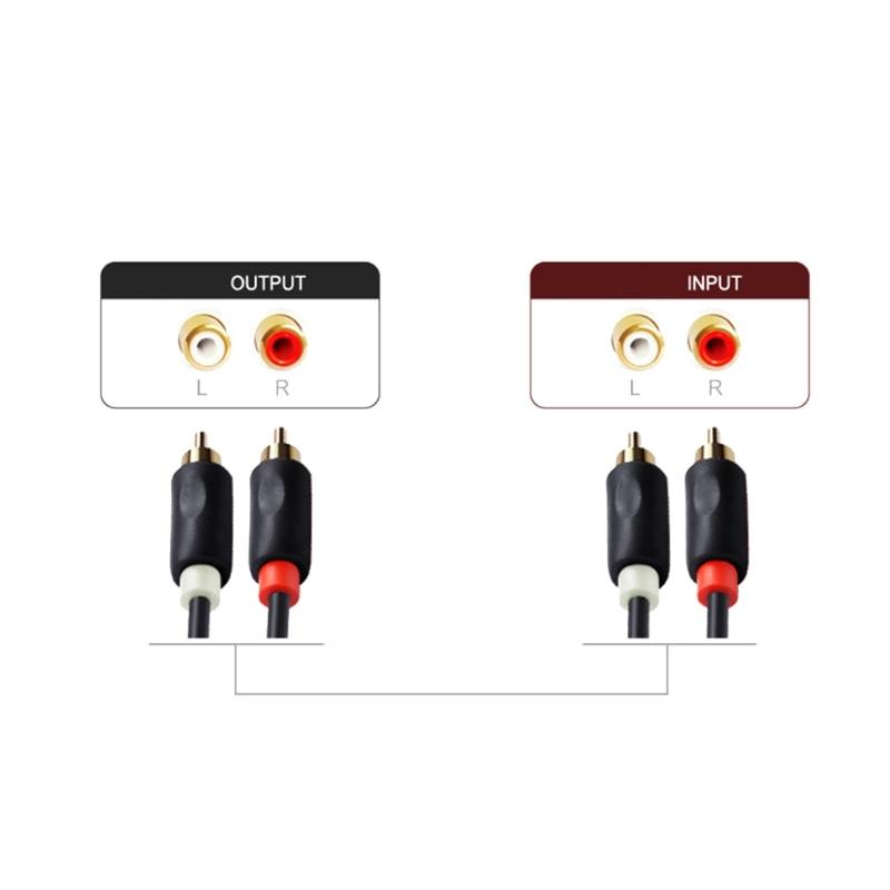 2RCA To 2 RCA Male To Male Audio Cable Gold-Plated RCA Audio Cable for Home Theater DVD TV Amplifier CD Soundbox