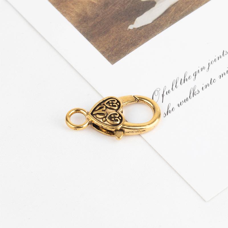 10 teile/los 27 MM Karabinerverschluss Haken Herz Schlüsselbund Verschlüsse Armband Kette Zubehör für Schmuck Herstellung Komponenten