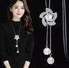 Luxury Non-Fading Korean Fashion Sweater Necklace: Autumn/Winter Women's Niche Design Pendant