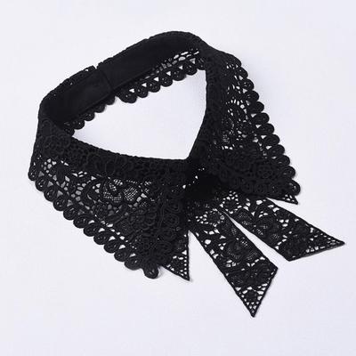 Neuer Spitze Floral Falscher Kragen Abnehmbar Schwarz Weiß Falscher Kragen Hochzeitskleid Accessoire Damen Mädchen