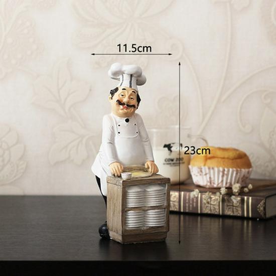 American Chef Doll Soft Figurine - Dessert & Pastry Shop Display Model