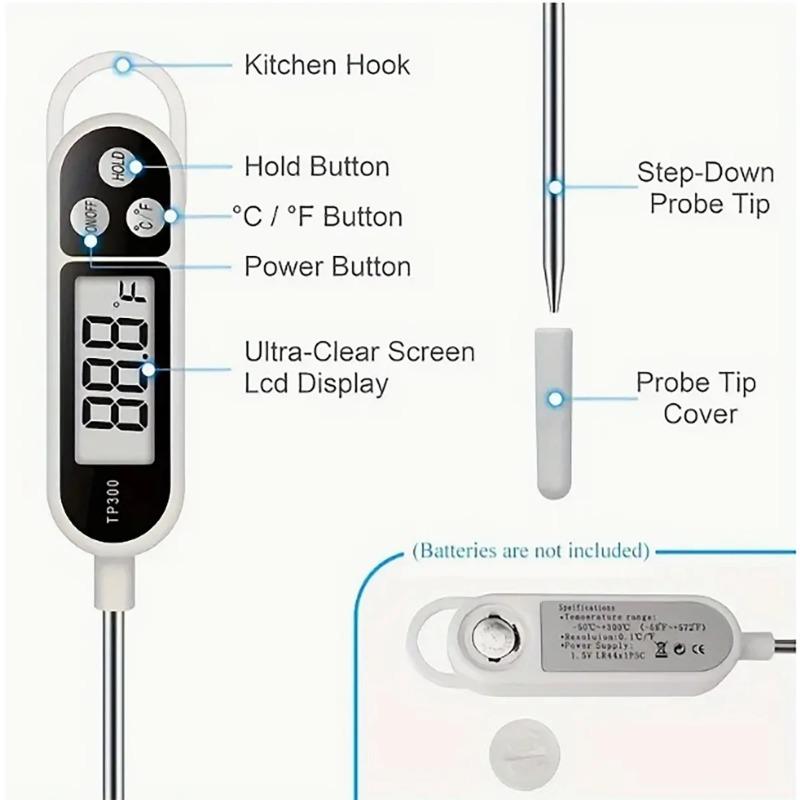 1PC  Professional Kitchen Digital Pen Thermometer-accurate Temperature Measurement for Cooking, Baking and Food Safety-meat
