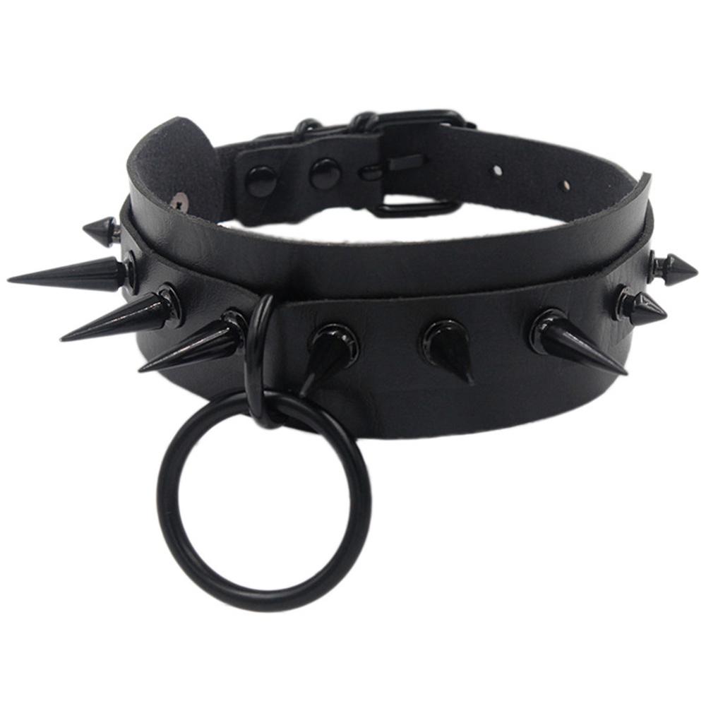 Collane Punk Choker Goth Borchiate Collare Donna Borchie Rivetti Pelle PU Nera Collana Uomo Ciondolo Chocker Regali di Halloween