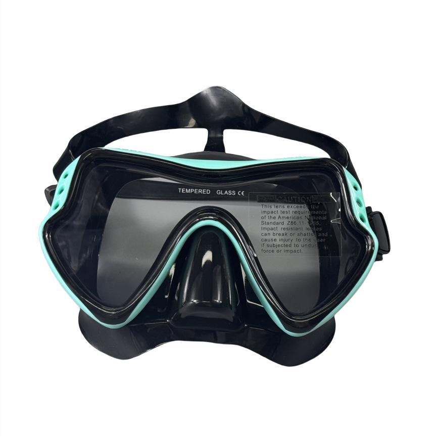 Tempered Glass Scuba Mask & Snorkeling Goggles with Transparent Silicone