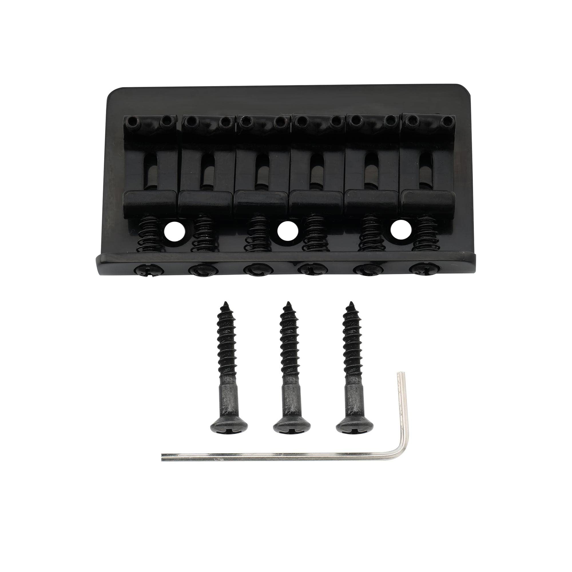 

Musiclily Pro 10,8 мм Стальной Фиксированный Бридж Hardtail с Винтажными Седлами для Импортных Электрогитар Strat/Telecaster, Черный