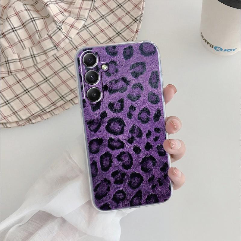 

Мягкий прозрачный силиконовый чехол Leopard для Xiaomi Redmi Note 13 14T 15 Samsung A55 A35 S24 FE S25 iPhone Huawei Honor 200 Camera Защитный противоударный чехол Redmi Note 10S