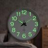 Plastic Frame Wall Mounted Clock 30cm Diameter Luminous Wall Clock  For Living Room