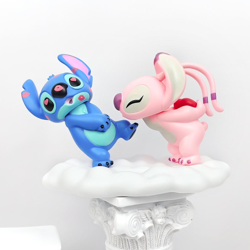Lilo & Stitch Anime Figurka Anděl Hračka na Valentýna Roztomilý Stitch Panenka Sběratelská Stolní Dekorace Model Dárek