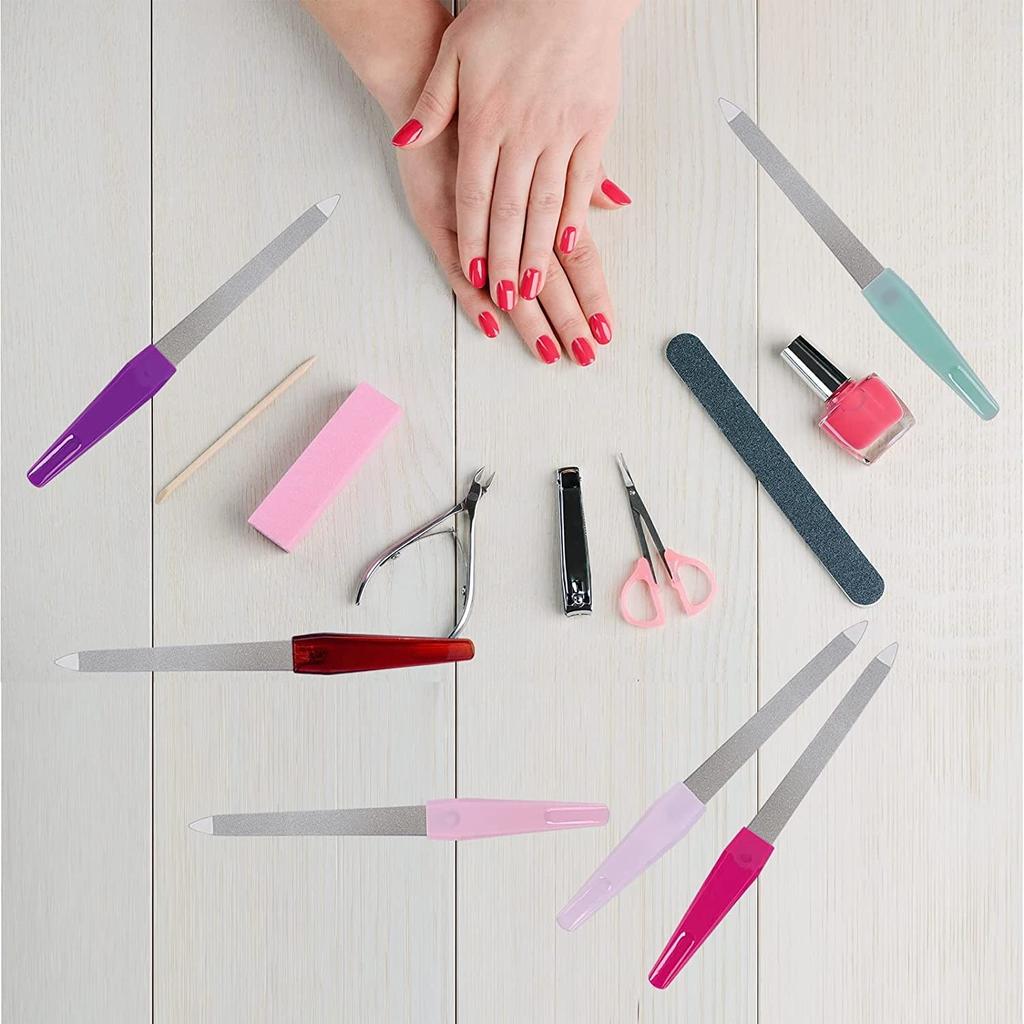 Double-sided Small Nail File Manicure File Stainless Steel Sandblasted Nail Polishing Tool