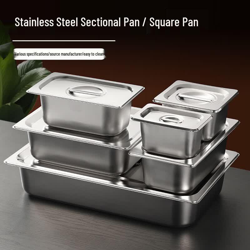 

Jin Wan Fu Commercial 304 Stainless Steel Food Pan with Lid