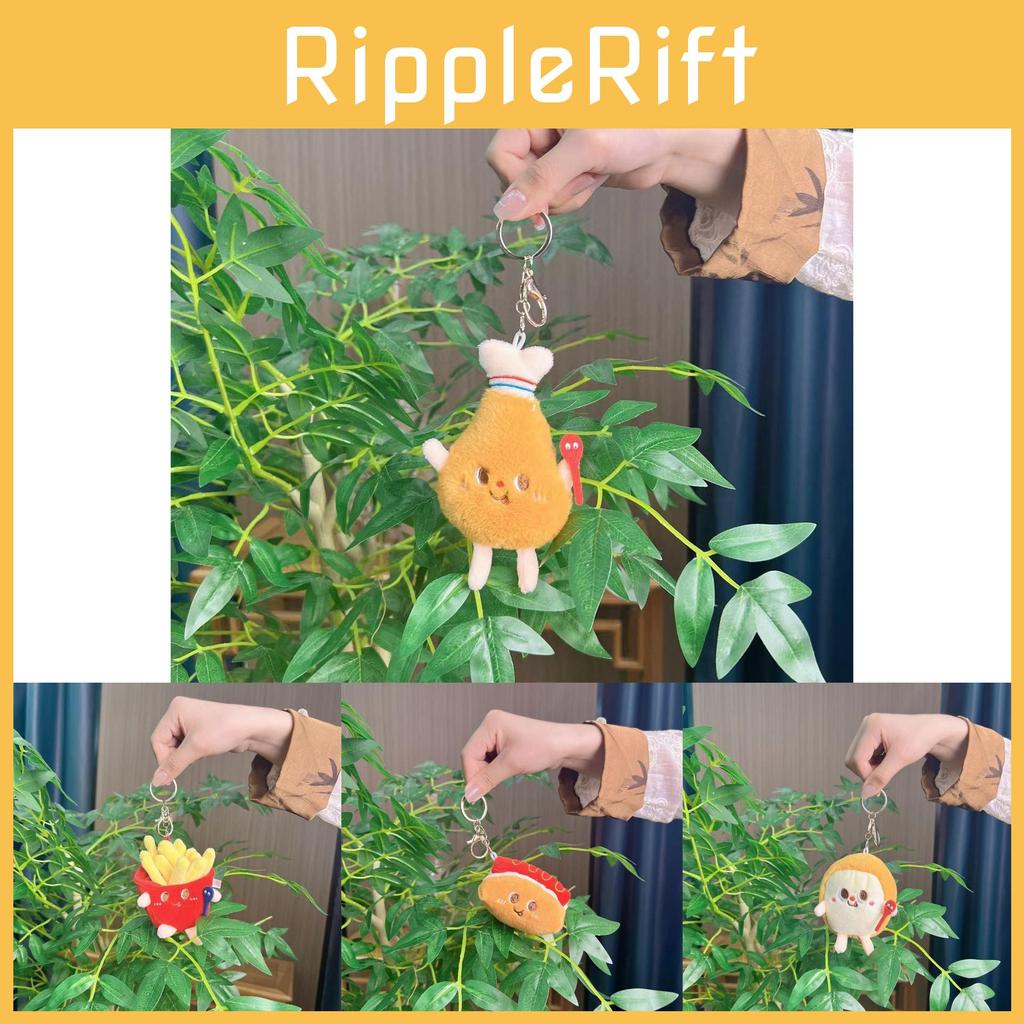 Charmantes Fast Food Plüsch Schlüsselanhänger Hamburger Pommes Hot Dog Puppe Für Taschenzubehör