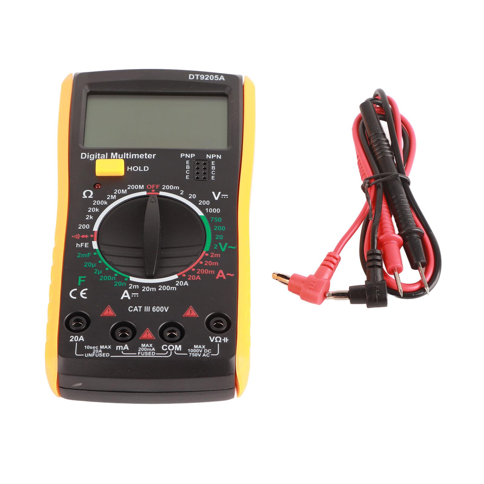 

DT9205A Multimeter Tester Digital Multimeter Hand Held LCD Multimeter