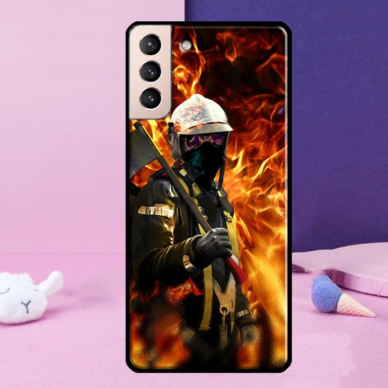 Feuerwehrheld Handyhülle Für Samsung Galaxy S25 S24 Ultra S9 S10 S20 S21 S22 Plus S23 FE S24 FE Hülle