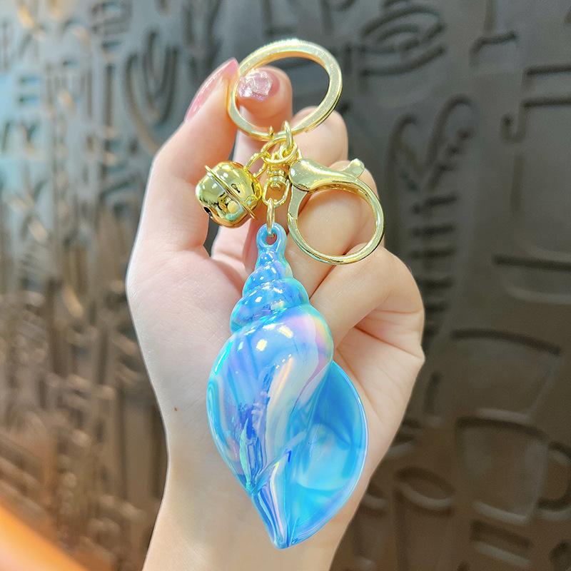 

6cm Creative Color-plated Conch Keychain Decoration