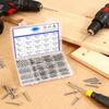 320pcs High Strengths Corrosions Resistant Stainless Steel 304 Fastener Multiple Sizes Nuts Bolts In Organized Case